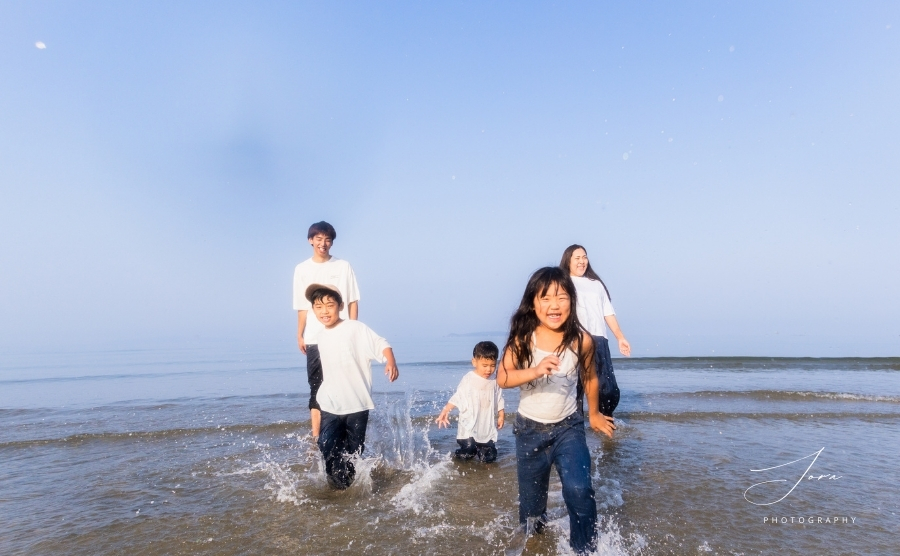 福岡家族写真 Family beach photo session fukuoka